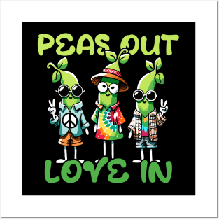 Peas out love in Hippie Pea Peace Design Posters and Art